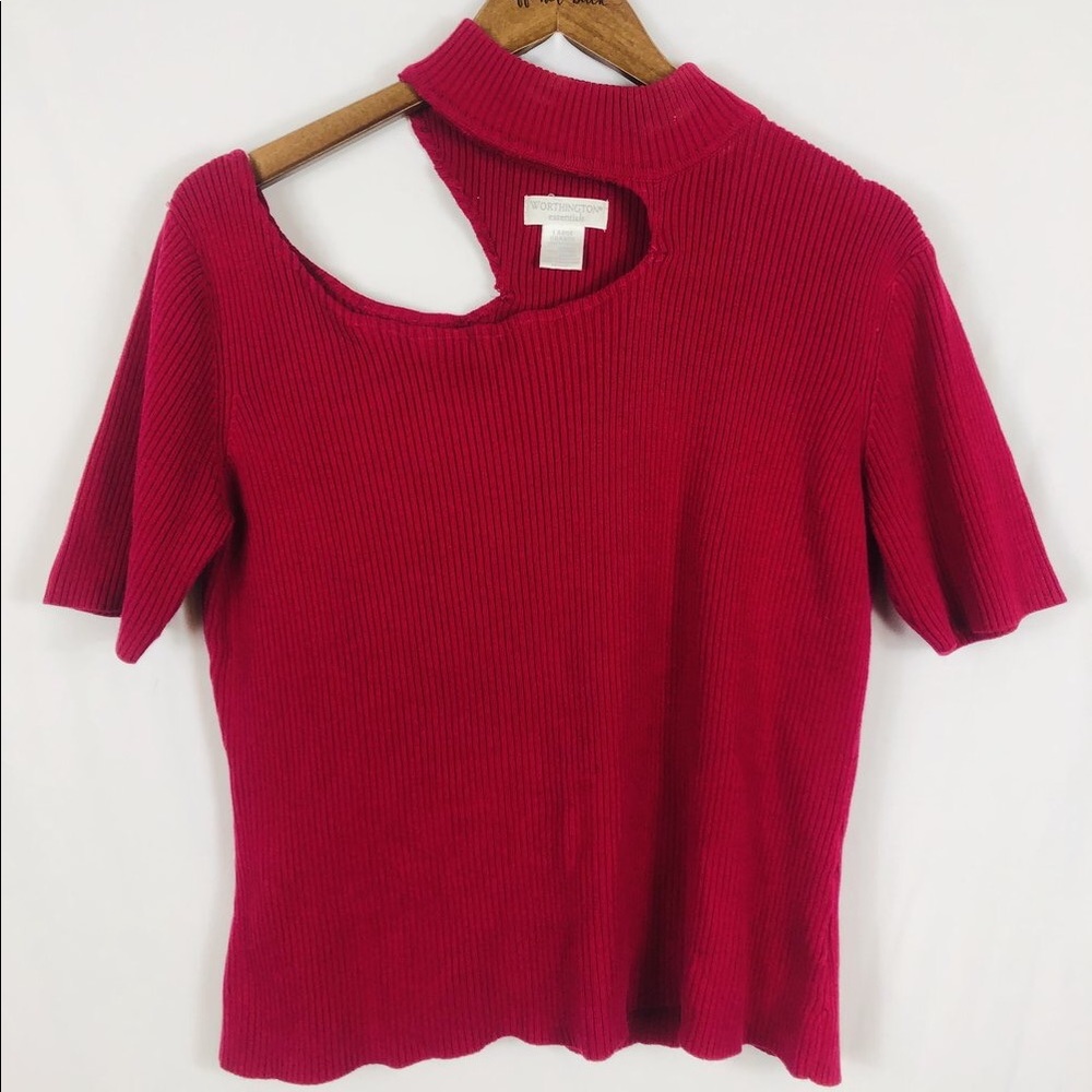 3/$25 🖤 Short Sleeve Magenta Sweater